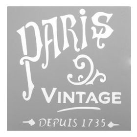 Artikel Paris Vintage Stencil Boyama Şablonu 30x30 cm Duvar Stencil