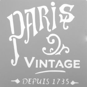 Artikel Paris Vintage Stencil Boyama Şablonu 30x30 cm Duvar Stencil