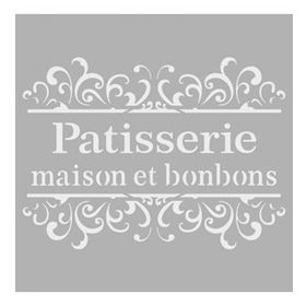 Artikel Patisserie 2 Stencil Boyama Şablonu 30x30 cm Duvar Stencil