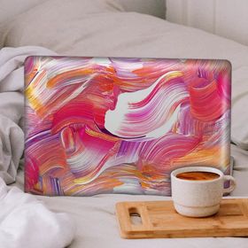 Artikel Pembe Fırça Darbeleri Notebook Sticker