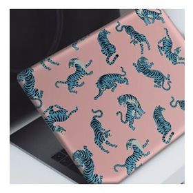Artikel Pembe Üzerine Mavi Kaplanlar Notebook Sticker