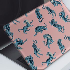 Artikel Pembe Üzerine Mavi Kaplanlar Notebook Sticker