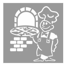 Artikel Pizzacı ve Fırın Stencil Boyama şablonu 30x30 cm Duvar Stencil
