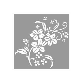 Artikel Plumeria Desen Stencil Boyama Şablonu