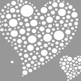 Artikel Polka Dot Kalp Stencil Boyama Şablonu