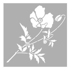 Artikel Poppy Çiçek Motif Stencil Boyama şablonu 30x30 cm Duvar Stencil