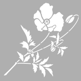 Artikel Poppy Çiçek Motif Stencil Boyama şablonu 30x30 cm Duvar Stencil