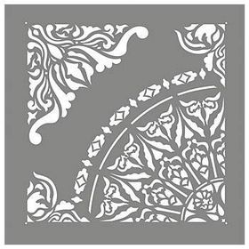 Artikel Quad Kare Mandala Stencil Boyama Şablonu