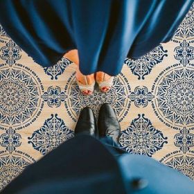 Artikel Quad Kare Mandala Stencil Boyama Şablonu
