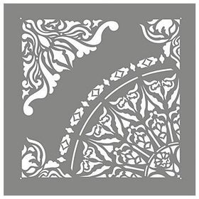 Artikel Quad Kare Mandala Stencil Boyama Şablonu