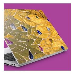 Artikel Renkli Taşlı Altın İşleme Notebook Sticker