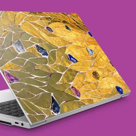 Artikel Renkli Taşlı Altın İşleme Notebook Sticker