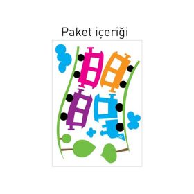 Artikel Renkli Tren Duvar Stickerı