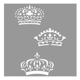 Artikel Royal Taçlar Stencil Boyama Şablonu
