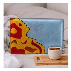 Artikel Sarı Mavi Memphis Desen Notebook Sticker