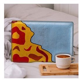 Artikel Sarı Mavi Memphis Desen Notebook Sticker