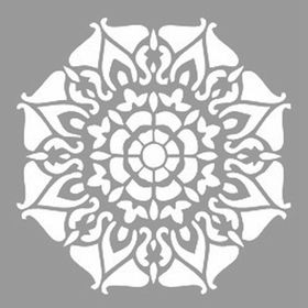 Artikel Sekizgen Mandala Stencil Boyama Şablonu