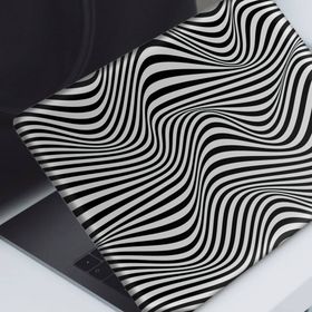 Artikel Siyah Beyaz İlüsyon Desen Notebook Sticker