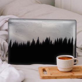 Artikel Siyah Beyaz Kontrast Ağaç Silüeti Notebook Sticker