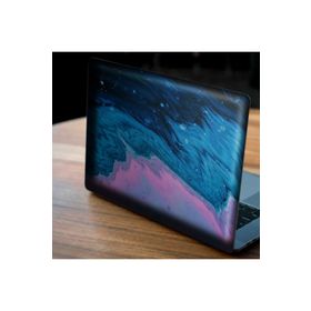 Artikel Soyut Mavi Mor Desen Notebook Sticker