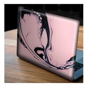 Artikel Soyut Pembe Siyah Desen Notebook Sticker
