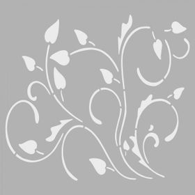 Artikel ST-002 Çiçek Deseni 1 Stencil Tasarımı 30x30 cm Kanvas Tablo