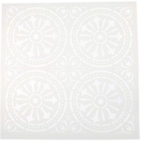 Artikel ST-008 Karo 4 Stencil Tasarımı 30x30 cm Kanvas Tablo