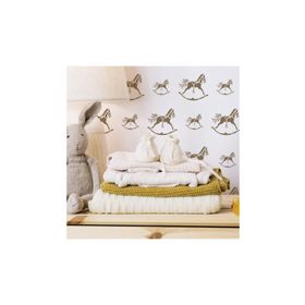 Artikel ST-014 Atlar Stencil Tasarımı 30x30 cm Kanvas Tablo