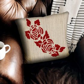 Artikel ST-015 Gül Stencil Tasarımı 30x30 cm Kanvas Tablo