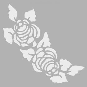 Artikel ST-015 Gül Stencil Tasarımı 30x30 cm Kanvas Tablo
