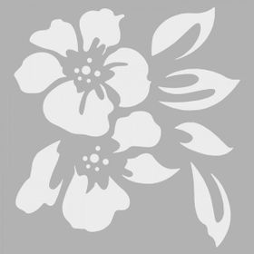 Artikel ST-016 Tropikal Çiçek Stencil Tasarımı 30x30 cm Kanvas Tablo