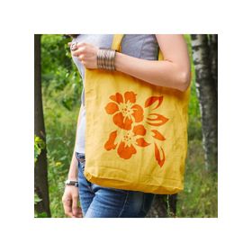 Artikel ST-016 Tropikal Çiçek Stencil Tasarımı 30x30 cm Kanvas Tablo