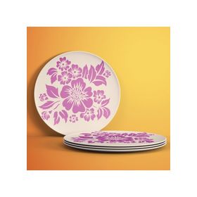 Artikel ST-021 Tropikal Çiçek 2 Stencil Tasarımı 30x30 cm Kanvas Tablo