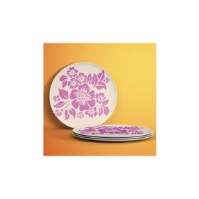 Artikel ST-021 Tropikal Çiçek 2 Stencil Tasarımı 30x30 cm Kanvas Tablo