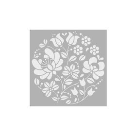 Artikel ST-024 Çiçekler 2 Stencil Tasarımı 30x30 cm Kanvas Tablo