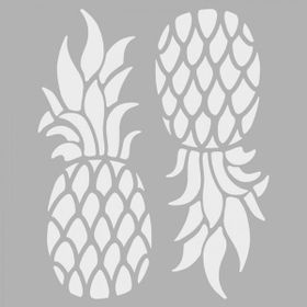 Artikel ST-037 Ananas Stencil Tasarımı 30x30 cm Kanvas Tablo