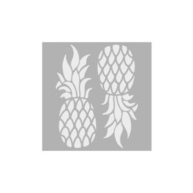 Artikel ST-037 Ananas Stencil Tasarımı 30x30 cm Kanvas Tablo