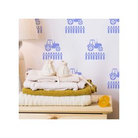 Artikel ST-041 Traktör Stencil Tasarımı 30x30 cm Kanvas Tablo