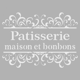 Artikel ST-050 Patisserie Stencil Tasarımı 30x30 cm Kanvas Tablo