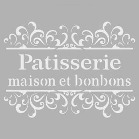 Artikel ST-050 Patisserie Stencil Tasarımı 30x30 cm Kanvas Tablo