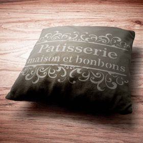 Artikel ST-050 Patisserie Stencil Tasarımı 30x30 cm Kanvas Tablo