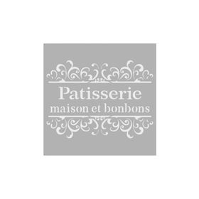 Artikel ST-050 Patisserie Stencil Tasarımı 30x30 cm Kanvas Tablo