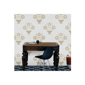 Artikel ST-061 Saksıda Çiçek 3 Stencil Tasarımı 30x30 cm Kanvas Tablo