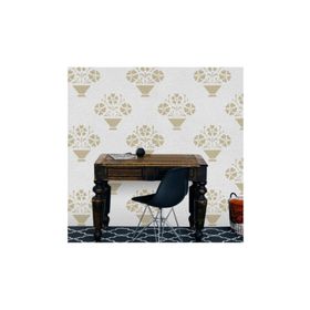 Artikel ST-061 Saksıda Çiçek 3 Stencil Tasarımı 30x30 cm Kanvas Tablo