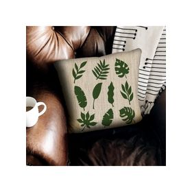 Artikel ST-078 Tropikal Yapraklar Stencil Tasarımı 30x30 cm Kanvas Tablo