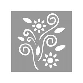 Artikel ST-1001 Floral Rouge Stencil Tasarımı 30x30 cm Kanvas Tablo