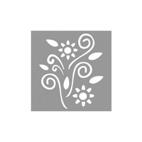 Artikel ST-1001 Floral Rouge Stencil Tasarımı 30x30 cm Kanvas Tablo