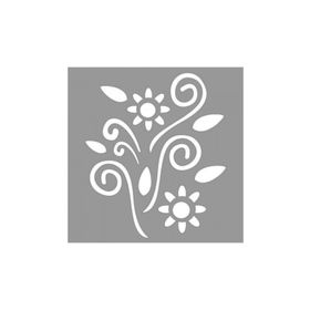 Artikel ST-1001 Floral Rouge Stencil Tasarımı 30x30 cm Kanvas Tablo