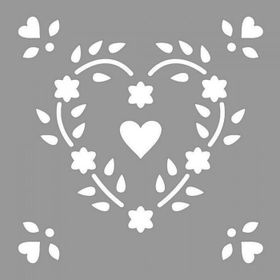 Artikel ST-1003 Karo Seaside Stencil Tasarımı 30x30 cm Kanvas Tablo