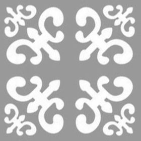 Artikel ST-1018 Damask Karo 2 Stencil Tasarımı 30x30 cm Kanvas Tablo